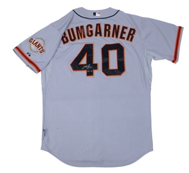 2014 Madison Bumgarner Game Used and Signed San Francisco Giants Road Jersey(Bumgarner LOA)